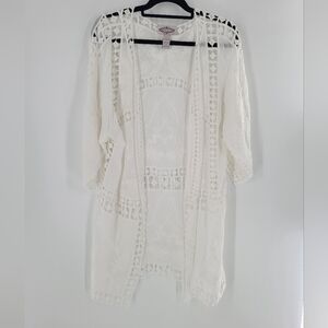 Oliver white crochet kimono loose fit Size‎ M cotton